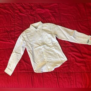 NWT Classic White Kids Button Up Shirt with Collar